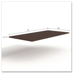 Alera 96 in. x 48 in. x 1.5 in. Seville Rectangular Conference Table Top - Mahogany