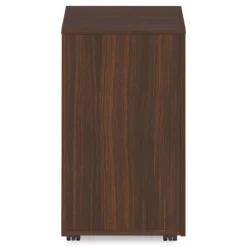 Alera 15 in. x 18 in. x 27 in. Seville Series 3-Drawer Legal File Mobile Pedestal - Mahogany