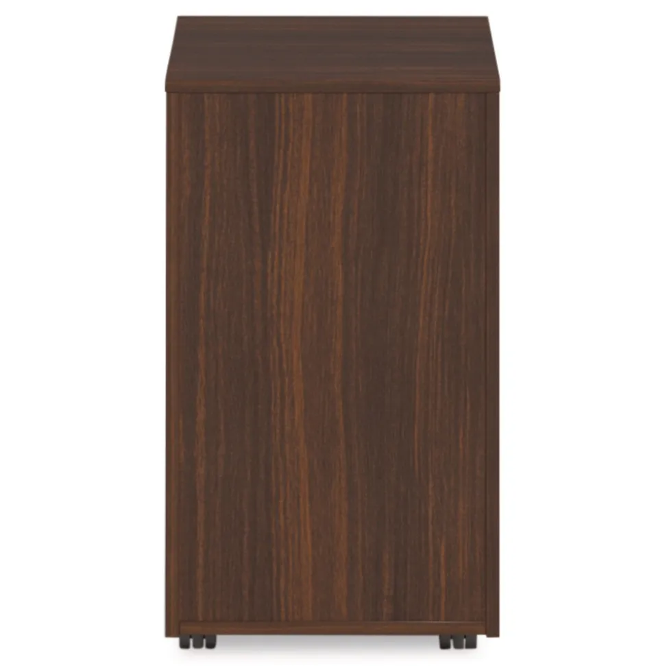 Alera 15 in. x 18 in. x 27 in. Seville Series 3-Drawer Legal File Mobile Pedestal - Mahogany