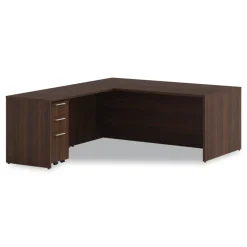 Alera 15 in. x 18 in. x 27 in. Seville Series 3-Drawer Legal File Mobile Pedestal - Mahogany
