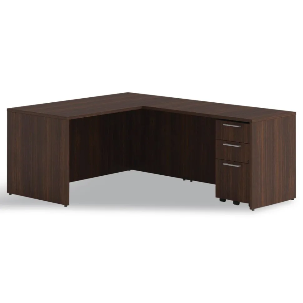 Alera 15 in. x 18 in. x 27 in. Seville Series 3-Drawer Legal File Mobile Pedestal - Mahogany