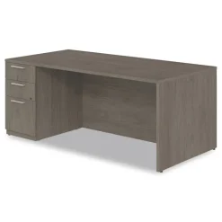 Alera 72 in. x 36 in. x 29 in. Seville Series Single Left Pedestal Desk - Walnut