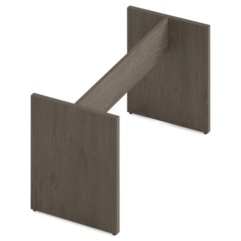 Alera 50 in. x 22 in. x 28 in. Seville 96 in. Wide Conference Table Base - Walnut