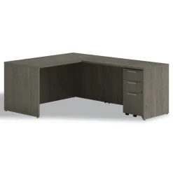Alera 48 in. x 24 in. x 29 in. Seville Series Reversible Return Shell - Walnut