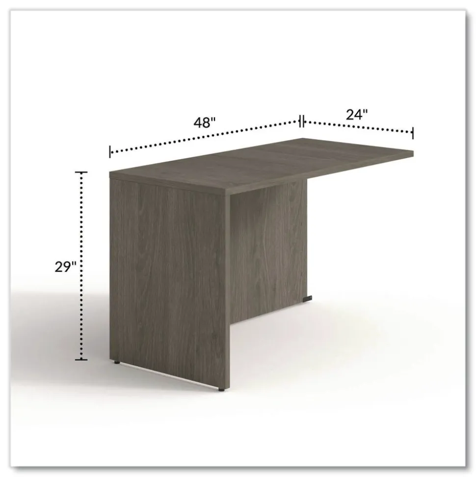 Alera 48 in. x 24 in. x 29 in. Seville Series Reversible Return Shell - Walnut