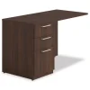 Alera 48 in. x 24 in. x 29 in. Seville Series Left Desk Return with Pedestal - Mahogany