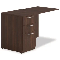 Alera 48 in. x 24 in. x 29 in. Seville Series Left Desk Return with Pedestal - Mahogany