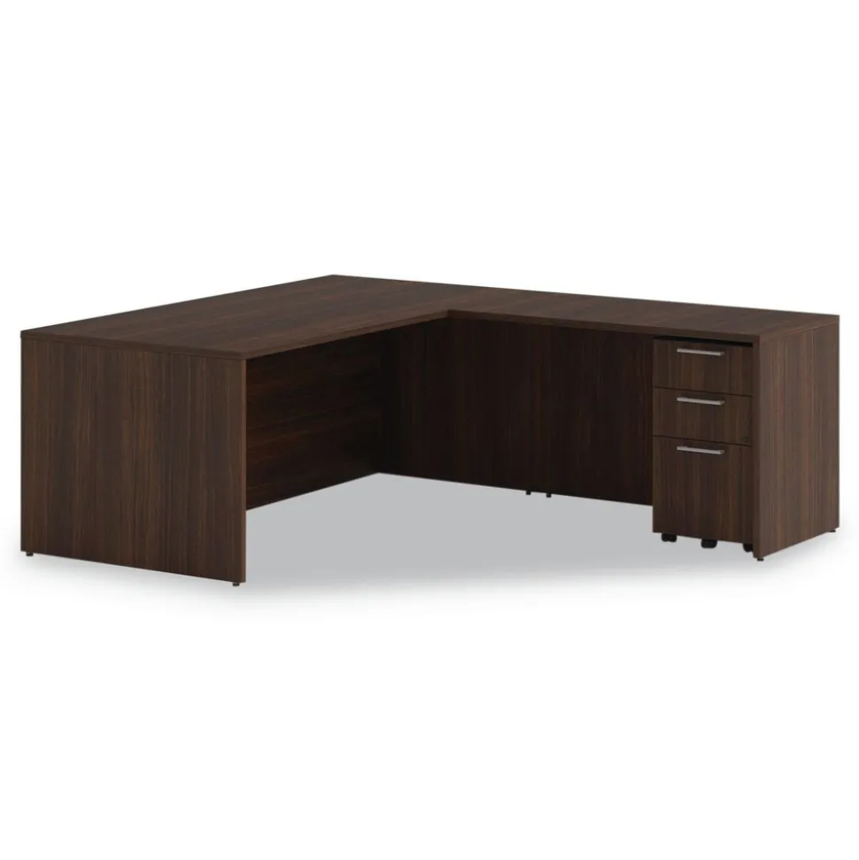 Alera 48 in. x 24 in. x 29 in. Seville Series Reversible Return Shell - Mahogany