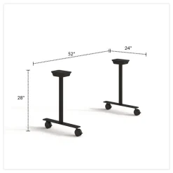 Alera 23 in. x 3 in. x 28 in. Seville Training Table Base - Black