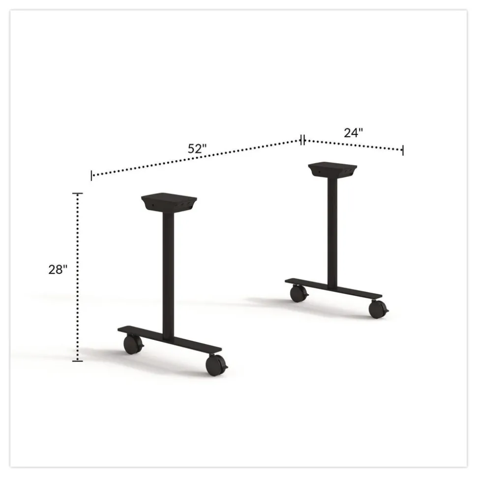 Alera 23 in. x 3 in. x 28 in. Seville Training Table Base - Black