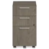 Alera 15 in. x 18 in. x 27 in. Seville Series 3-Drawer Legal File Mobile Pedestal - Walnut