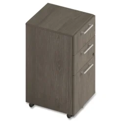 Alera 15 in. x 18 in. x 27 in. Seville Series 3-Drawer Legal File Mobile Pedestal - Walnut