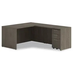 Alera 15 in. x 18 in. x 27 in. Seville Series 3-Drawer Legal File Mobile Pedestal - Walnut