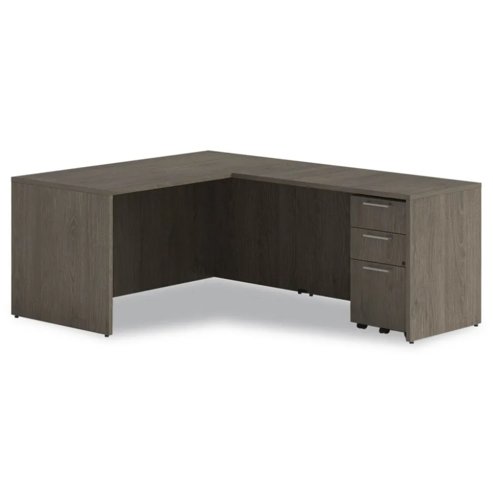 Alera 15 in. x 18 in. x 27 in. Seville Series 3-Drawer Legal File Mobile Pedestal - Walnut