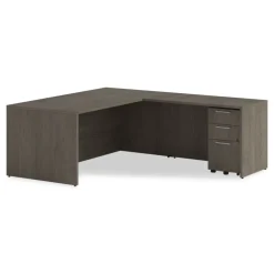 Alera 15 in. x 18 in. x 27 in. Seville Series 3-Drawer Legal File Mobile Pedestal - Walnut
