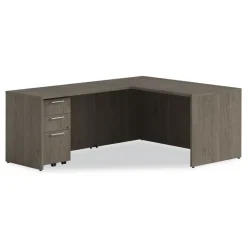 Alera 15 in. x 18 in. x 27 in. Seville Series 3-Drawer Legal File Mobile Pedestal - Walnut