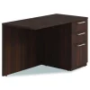 Alera 48 in. x 24 in. x 29 in. Seville Series Right Desk Return with Pedestal - Mahogany