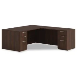 Alera 48 in. x 24 in. x 29 in. Seville Series Right Desk Return with Pedestal - Mahogany