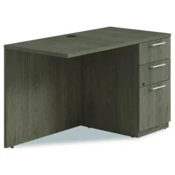 Alera 48 in. x 24 in. x 29 in. Seville Series Right Desk Return with Pedestal - Walnut