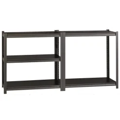 Alera 36 in. x 18 in. x 72 in. 5-Shelf Steel Shelving Unit with Laminate Shelves - Black/Gun Metal Gray