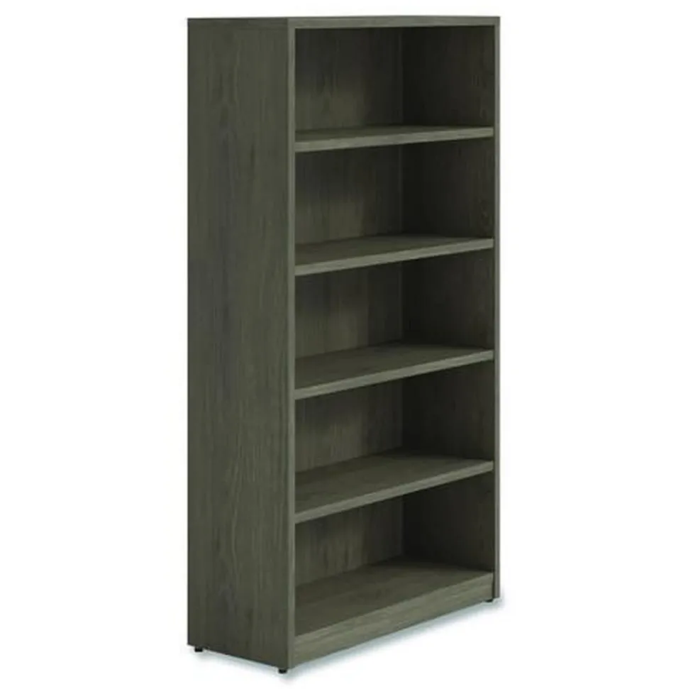 Alera 36 in. x 14 in. x 65 in. 5-Shelf Seville Bookcase - Walnut