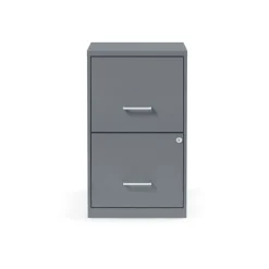 Alera 14 in. x 18 in. x 24.1 in. Soho 2-Drawer Vertical Letter File Cabinet - Charcoal
