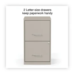 Alera 14 in. x 18 in. x 24.1 in. Soho 2-Drawer Vertical Letter File Cabinet - Putty