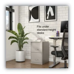 Alera 14 in. x 18 in. x 24.1 in. Soho 2-Drawer Vertical Letter File Cabinet - Putty