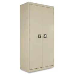 Alera 30 in. x 15 in. x 66 in. Space Saver 4-Shelf Storage Cabinet - Putty