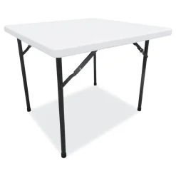 Alera 36 in. x 36 in. x 29.25 in. Square Plastic Folding Table - White