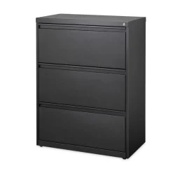 Alera 30 in. x 18.62 in. x 40.25 in. Three Legal/Letter/A4-Size File Drawers Lateral File Cabinet - Black