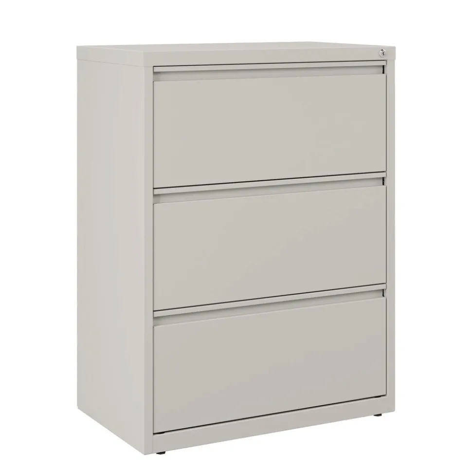 Alera 30 in. x 18.62 in. x 40.25 in. Three Legal/Letter-Size File Drawers Lateral File Cabinet - Light Gray