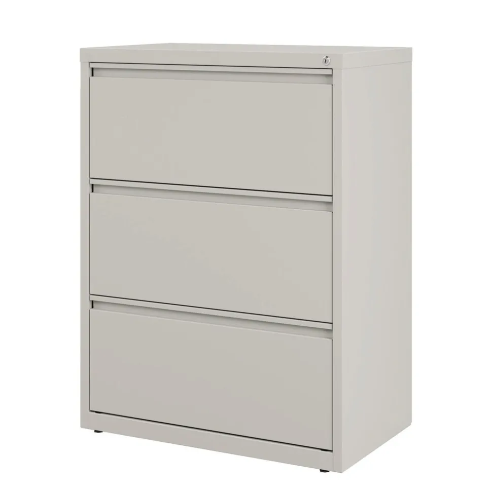 Alera 30 in. x 18.62 in. x 40.25 in. Three Legal/Letter-Size File Drawers Lateral File Cabinet - Light Gray