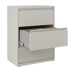 Alera 30 in. x 18.62 in. x 40.25 in. Three Legal/Letter-Size File Drawers Lateral File Cabinet - Light Gray