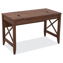 Alera 47.25 in. x 23.63 in. x 29.5 in. to 43.75 in. Sit-to-Stand Table Desk - Modern Walnut