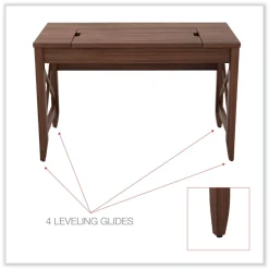 Alera 47.25 in. x 23.63 in. x 29.5 in. to 43.75 in. Sit-to-Stand Table Desk - Modern Walnut