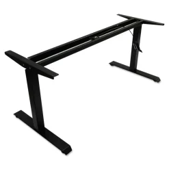 Alera 59.06 in. x 28.35 in. x 26.18 in. to 39.57 in. AdaptivErgo Sit-Stand Pneumatic Height-Adjustable Table Base - Black