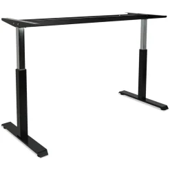 Alera 59.06 in. x 28.35 in. x 26.18 in. to 39.57 in. AdaptivErgo Sit-Stand Pneumatic Height-Adjustable Table Base - Black