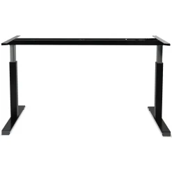 Alera 59.06 in. x 28.35 in. x 26.18 in. to 39.57 in. AdaptivErgo Sit-Stand Pneumatic Height-Adjustable Table Base - Black