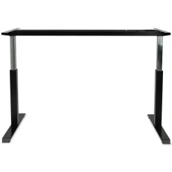 Alera 59.06 in. x 28.35 in. x 26.18 in. to 39.57 in. AdaptivErgo Sit-Stand Pneumatic Height-Adjustable Table Base - Black