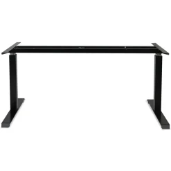 Alera 59.06 in. x 28.35 in. x 26.18 in. to 39.57 in. AdaptivErgo Sit-Stand Pneumatic Height-Adjustable Table Base - Black