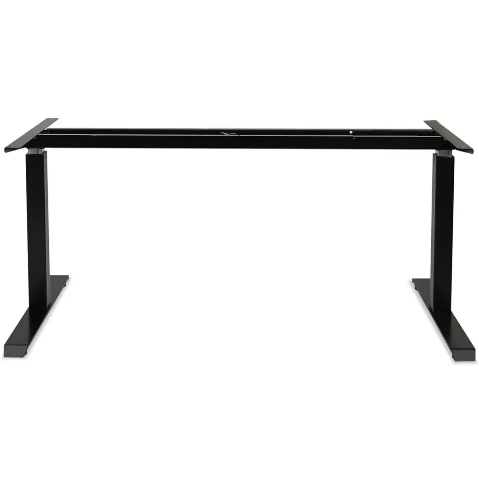 Alera 59.06 in. x 28.35 in. x 26.18 in. to 39.57 in. AdaptivErgo Sit-Stand Pneumatic Height-Adjustable Table Base - Black