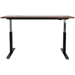 Alera 59.06 in. x 28.35 in. x 26.18 in. to 39.57 in. AdaptivErgo Sit-Stand Pneumatic Height-Adjustable Table Base - Black