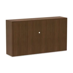 Alera 64.75 in. x 15 in. x 35.38 in. Valencia Series 4-Compartment Hutch with Doors - Modern Walnut