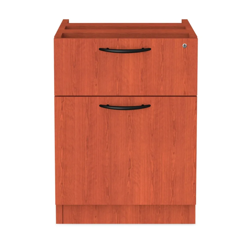 Alera 15.63 in. x 20.5 in. x 19.25 in. Valencia Series 2-Drawer Hanging File Pedestal - Cherry