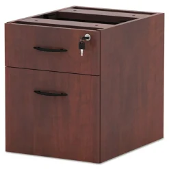 Alera 15.63 in. x 20.5 in. x 19.25 in. Valencia Series 2-Drawer Hanging File Pedestal - Cherry