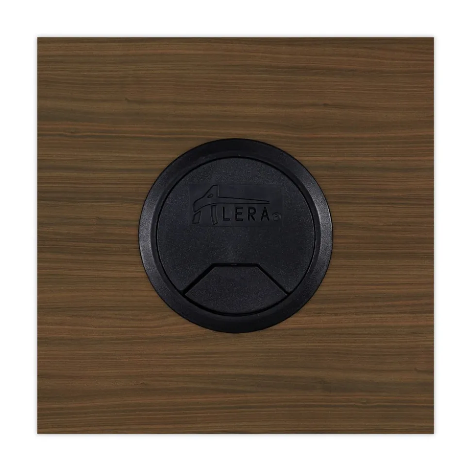 Alera 35 in. x 23.63 in. x 29.5 in. Valencia Series Reversible Return/Bridge Shell - Modern Walnut