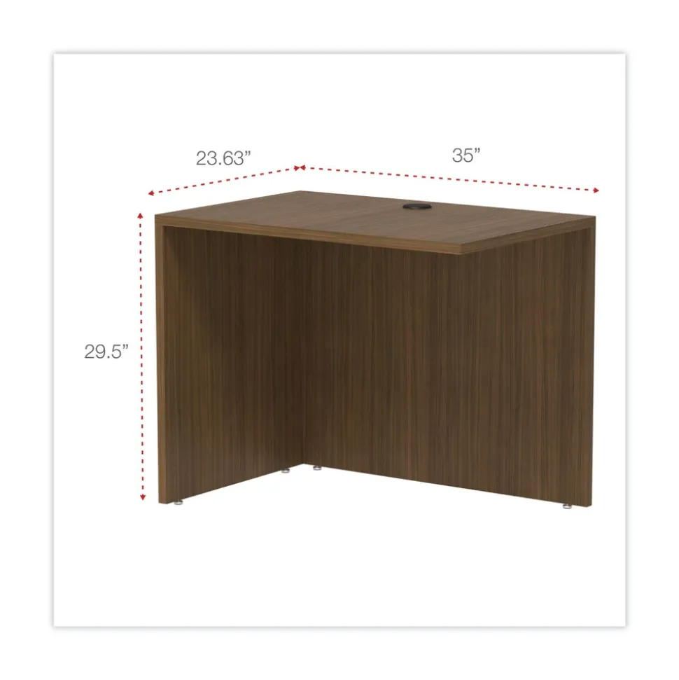 Alera 35 in. x 23.63 in. x 29.5 in. Valencia Series Reversible Return/Bridge Shell - Modern Walnut