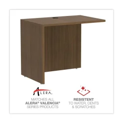 Alera 35 in. x 23.63 in. x 29.5 in. Valencia Series Reversible Return/Bridge Shell - Modern Walnut