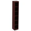 Alera 11.81 in. x 11.81 in. x 71.73 in. Valencia Series 6 Shelf Narrow Profile Bookcase - Mahogany